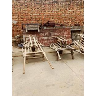 老式手推车实木独轮车平板车民俗老物件影视道具农家乐覆古怀旧