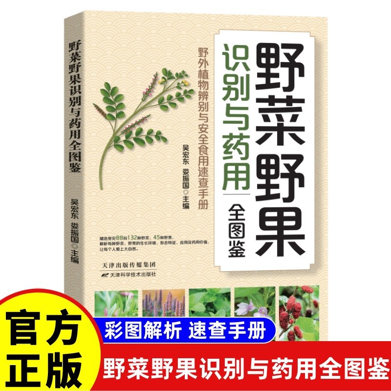 野菜野果识别与药用全图鉴野外植物辨别与安全食用速查手册正版