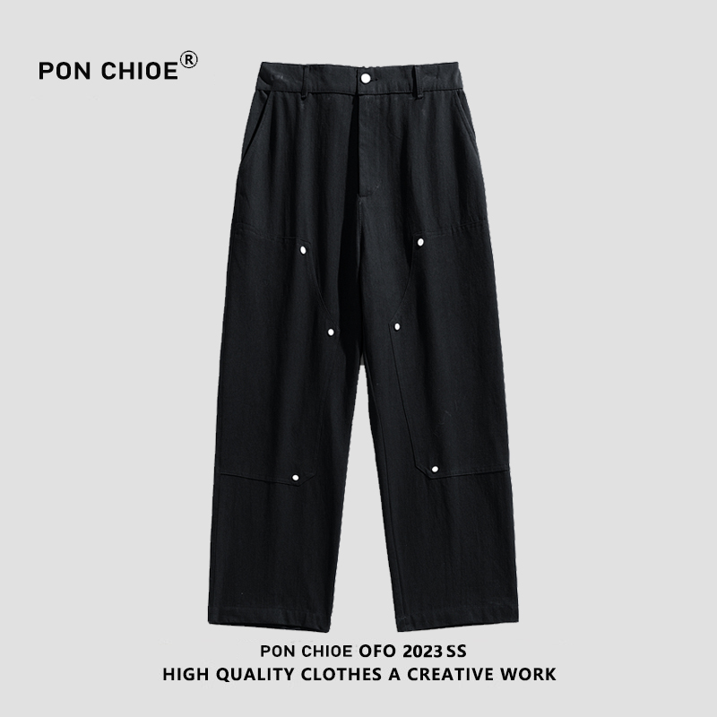 PONCHIOE秋冬季纯棉休闲裤男生