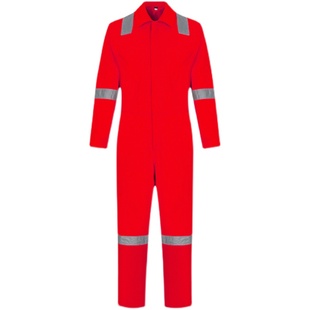 连体工作服套装男纯棉港口船厂反光烧电焊工汽机修劳保服