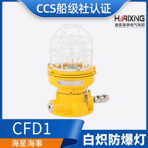 海星船用铝质白炽防爆灯舱顶灯CFD1/3/4/11水密24V220V60WCCS证