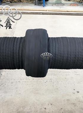 4寸电弧炉胶管DN100*8米黑色低压夹布胶管电厂橡胶软管