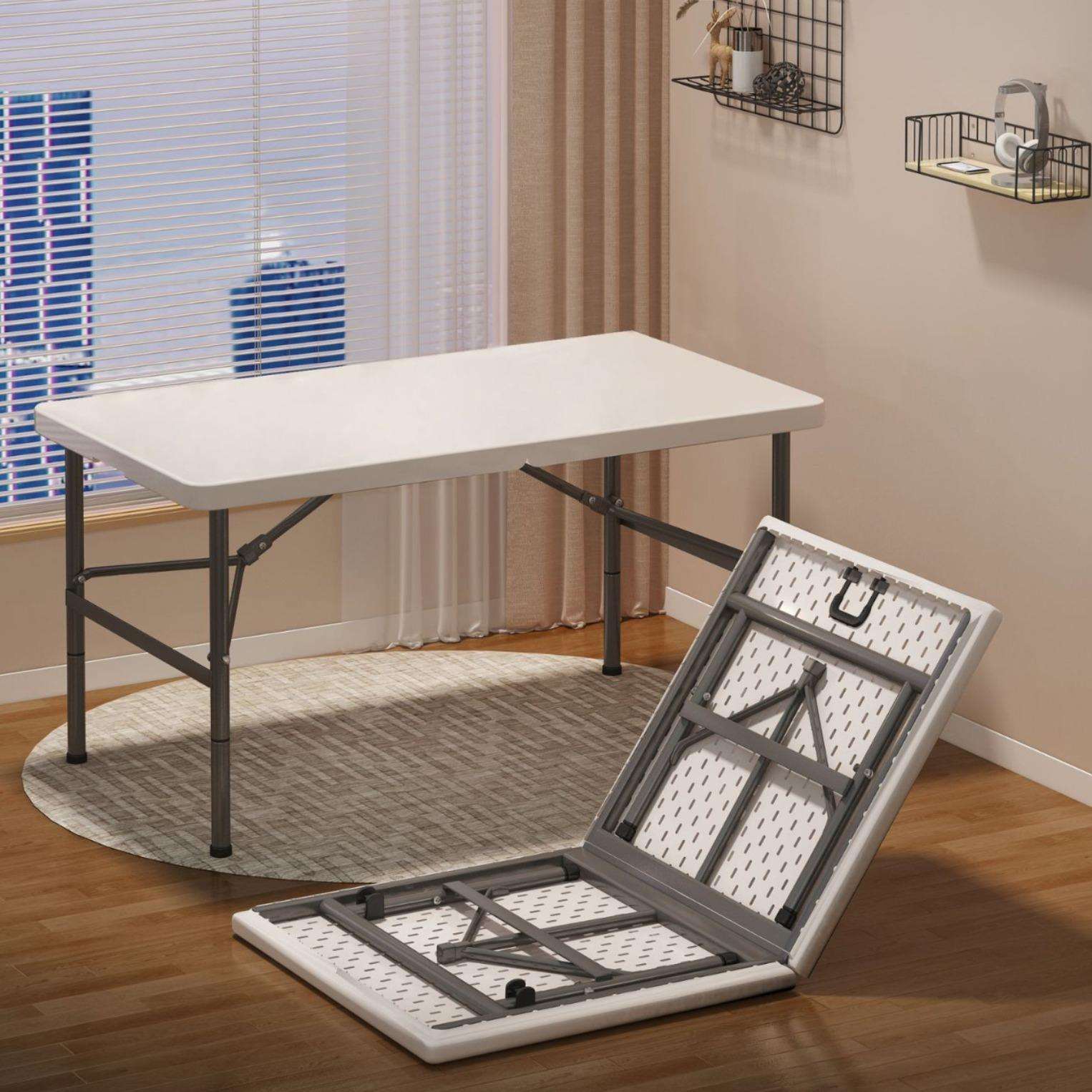 便捷户外地推夜市摆摊折叠桌椅套装多功能升降简易方桌家用小饭桌