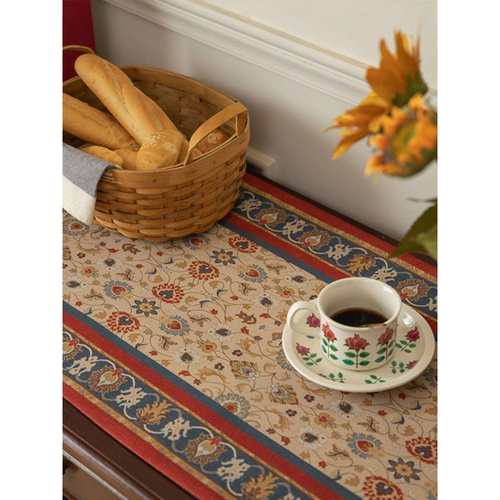 美式复古唯美桌旗茶旗布流苏客厅餐桌旗重工电视柜桌巾茶桌布盖布