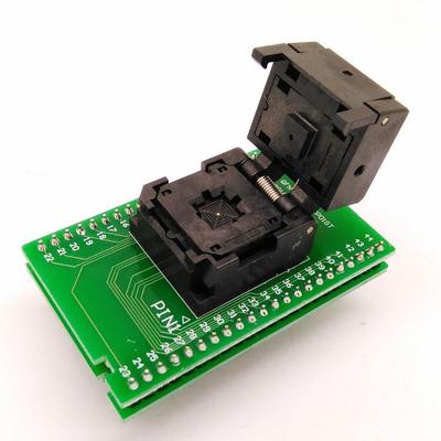 新品QFN44-0.5翻盖弹片烧录座qfn44测试座编程器厂家直销