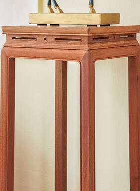 HJ-Y041明清古几典缅甸花梨架花香几中阳式实木摆件盆花景架客厅