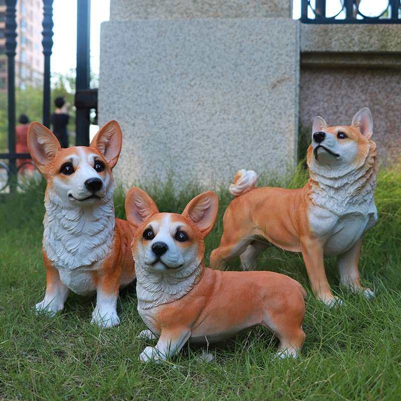 户外物动模YHB型仿真狗花园庭狗院布置树脂工艺狗品柯基摆件家居,家居饰品,装饰摆件,淘宝优惠券,粉丝福利购,淘宝优惠卷