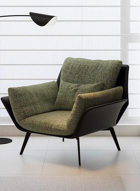 意式极简约单人沙发简椅大LXF小户型客厅计阳台休闲设师款轻奢懒