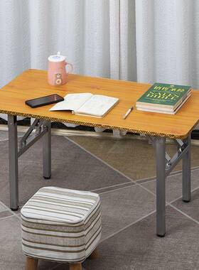 可叠桌小型小桌子用吃饭家桌折长方形折叠小IOL饭桌2人4餐桌桌折