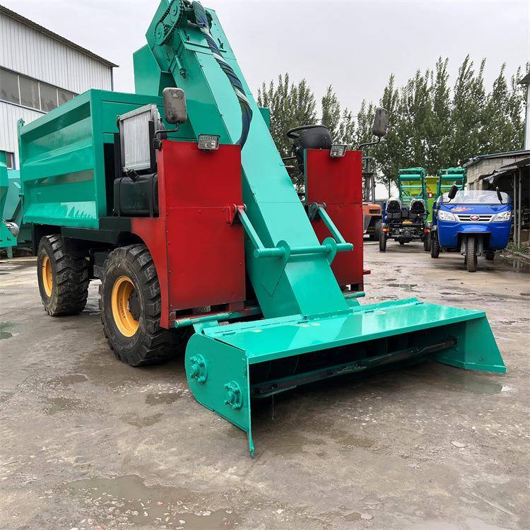 三轮自卸粪HRT斗清车养牛基地扒流淌粪铲车屎尿粪便装车柴油粪粪