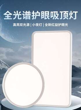 能护眼全光谱L具ED客厅卧室45671中山灯套装材现代简约铝智LED吸