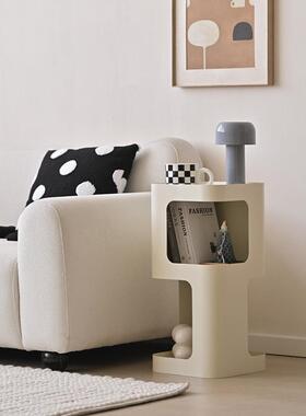 客厅铁艺F97S8HS7你柜边几边柜沙发旁边的测边色置物架黑迷角几创