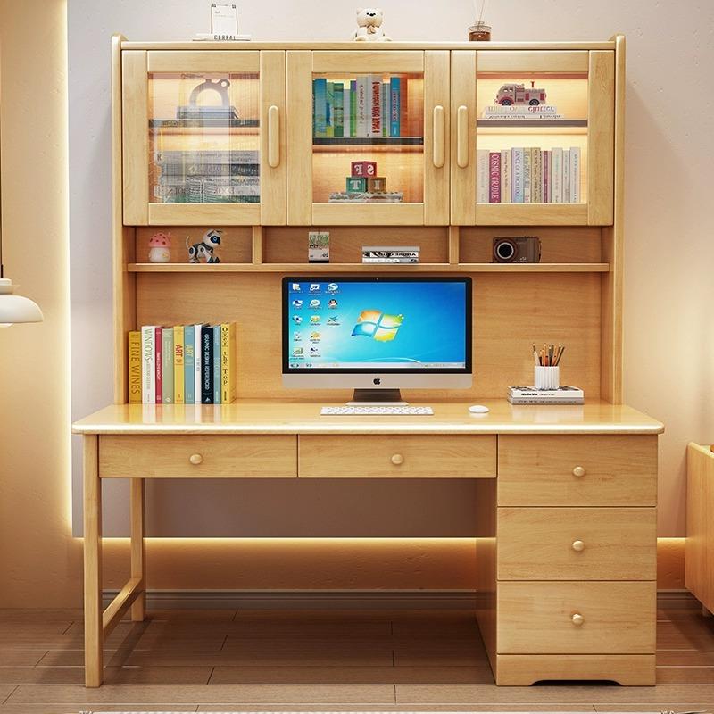 实木书字桌架家一体书简约用学生写桌卧室现代学习桌YAYJ616#多功