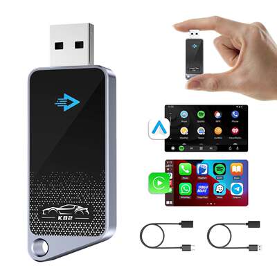 跨境原车有线转线82carpla安卓A无utyo盒子车载互连智转能aibox接