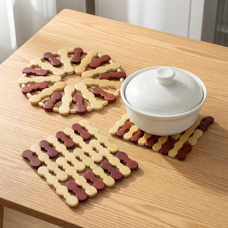 耐高温家用竹子隔热垫大号厨房砂锅垫防烫餐桌垫子餐垫碗垫盘垫