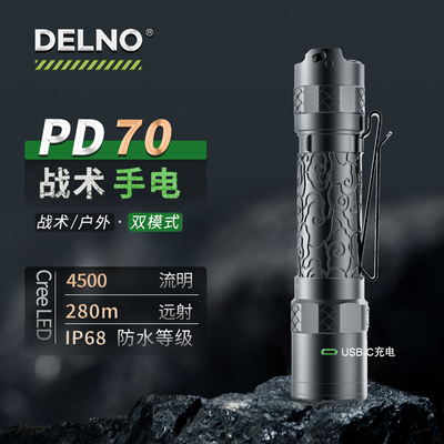 DELNOPD70专业级战术手电筒