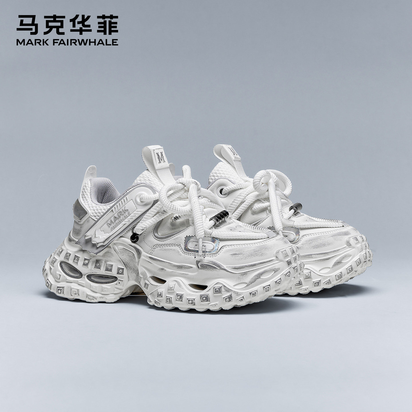 马克华菲男鞋夏季鞋子男款老爹鞋图片