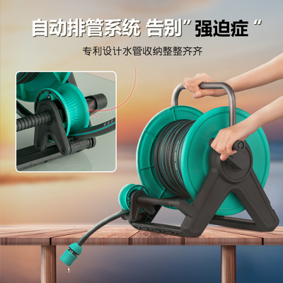 洗车家用高压水枪强力洗地4分水管软管增压冲洗自动排管收纳