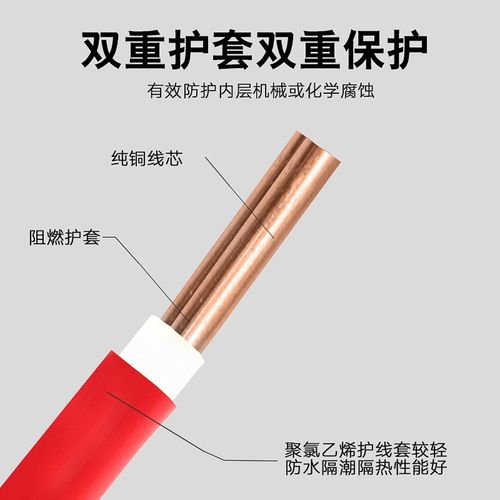 程通电线BVV国标1.5/2.5/4/6平方铜芯家装单股硬线双层皮阻燃电缆