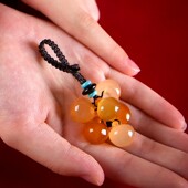 车钥匙挂件女高档玉石车用钥匙链简约韩国创意汽车锁匙扣装 饰品男