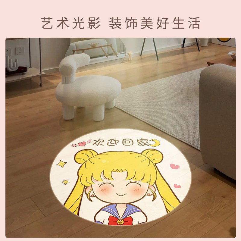 美少女战士入户欢迎回家灯走廊过道背景墙装饰进门射灯投影灯筒灯