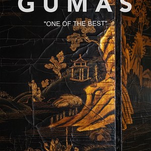 GUMAS家居复古中式可折叠移动隔断屏风玄关装饰中古店实木屏风