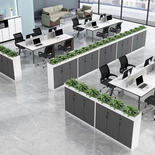 办公室花槽柜矮柜隔断柜带锁文件柜员工桌侧边柜车间围栏柜隔离柜