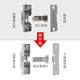 折叠玻璃阳台窗插销 塑钢铝合金推拉窗扣移门窗防盗锁扣五金配件