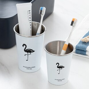 不锈钢牙杯简约家用刷牙杯漱口杯情侣创意北欧个性 洗漱杯女生宿舍