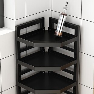 落地多层厨房锅架墙转角三脚置物架多功能家用放电器平底锅收纳架