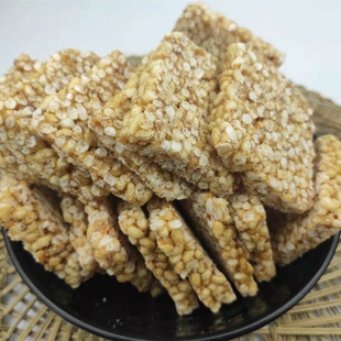 湖北土特产麻叶子麦芽糖炒米糖监利潜江仙桃特色小吃麻糖年货