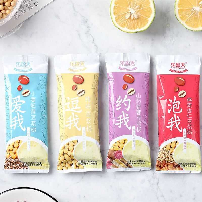 乐盈天豆浆粉香浓豆浆早餐营养学生儿童燕麦速溶原味大豆奶浆饮品