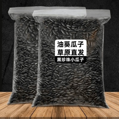 油葵黑珍珠小瓜子油葵花籽内蒙古新货原味炒货生瓜子奶油薄盐零食