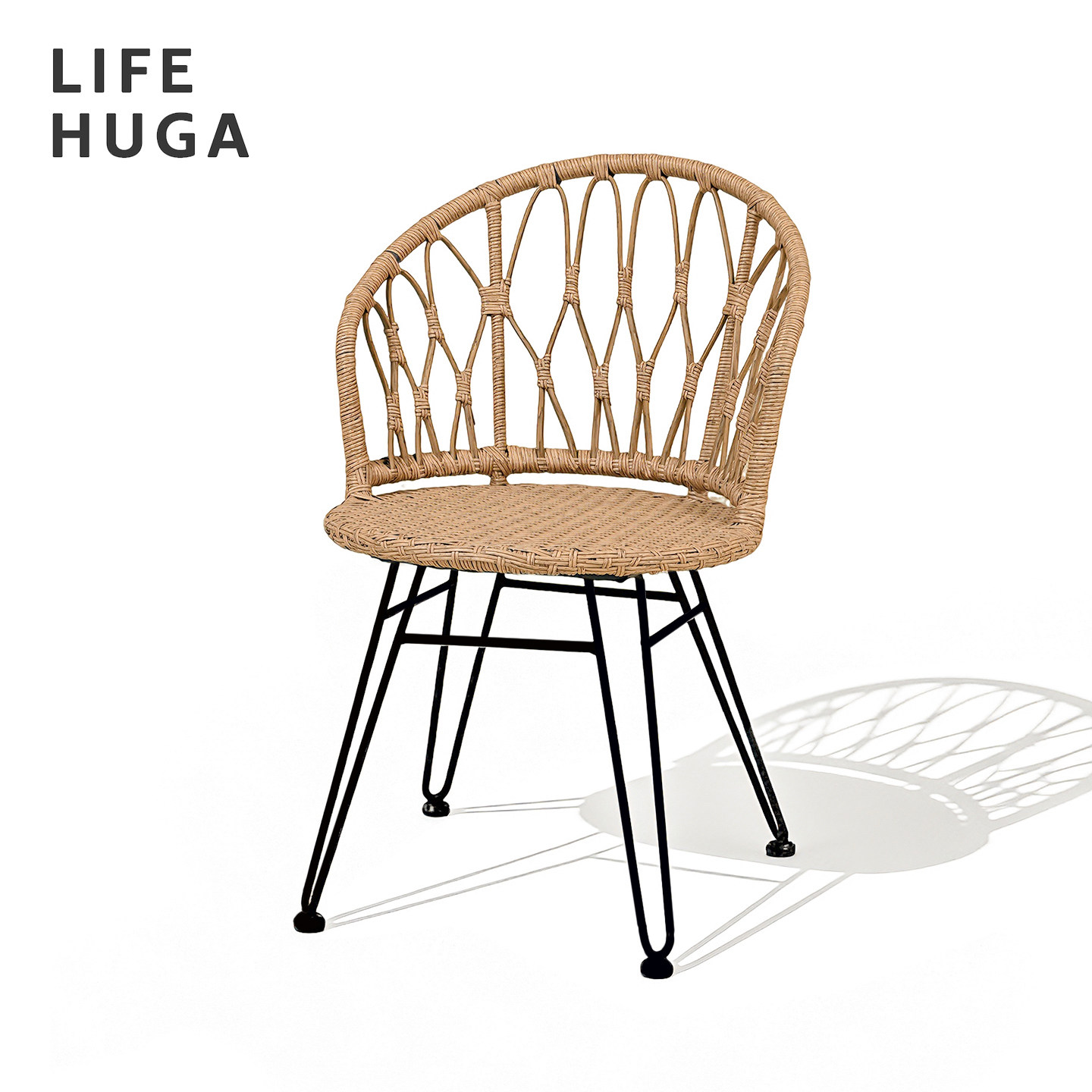 LIFEHUGA侘寂风餐椅设计感藤椅靠背椅家用休闲现代简约花园阳台,住宅家具,餐椅,淘宝优惠券,粉丝福利购,淘宝优惠卷