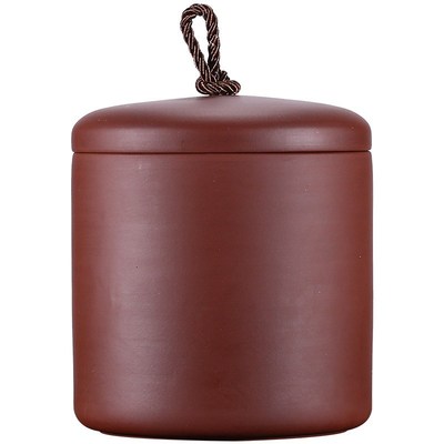 紫砂茶叶罐陶瓷大号宜兴手工国风潮流茶经存储普洱茶饼收纳盒米缸