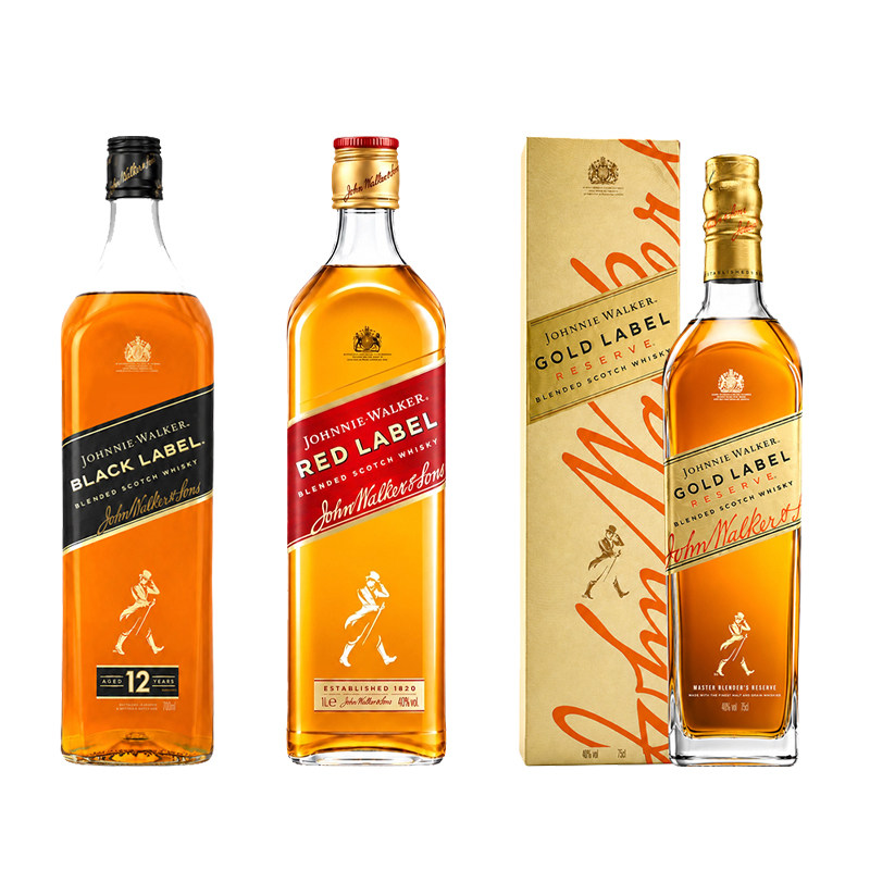 【尊尼获加全加桶】Johnnie Walker尊尼获加黑牌/红牌/金牌洋酒