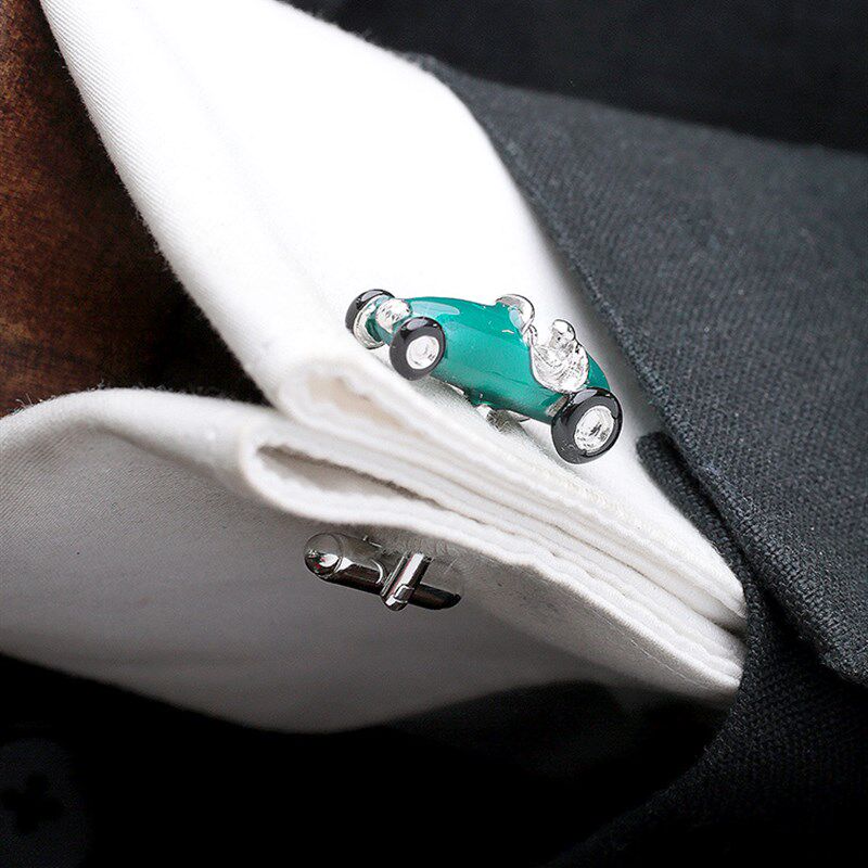 柜上2000!六月男人 手工制法式袖扣男士袖钉衬衫袖口扣 50赛车