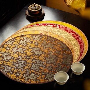 餐垫中国风桌旗圆形布艺防烫隔热垫茶杯垫家用花瓶垫定制 新中式