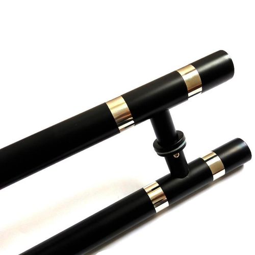 杰成加厚玻璃门拉手黑色不锈钢玻璃门拉手欧式大门木门把手大拉手