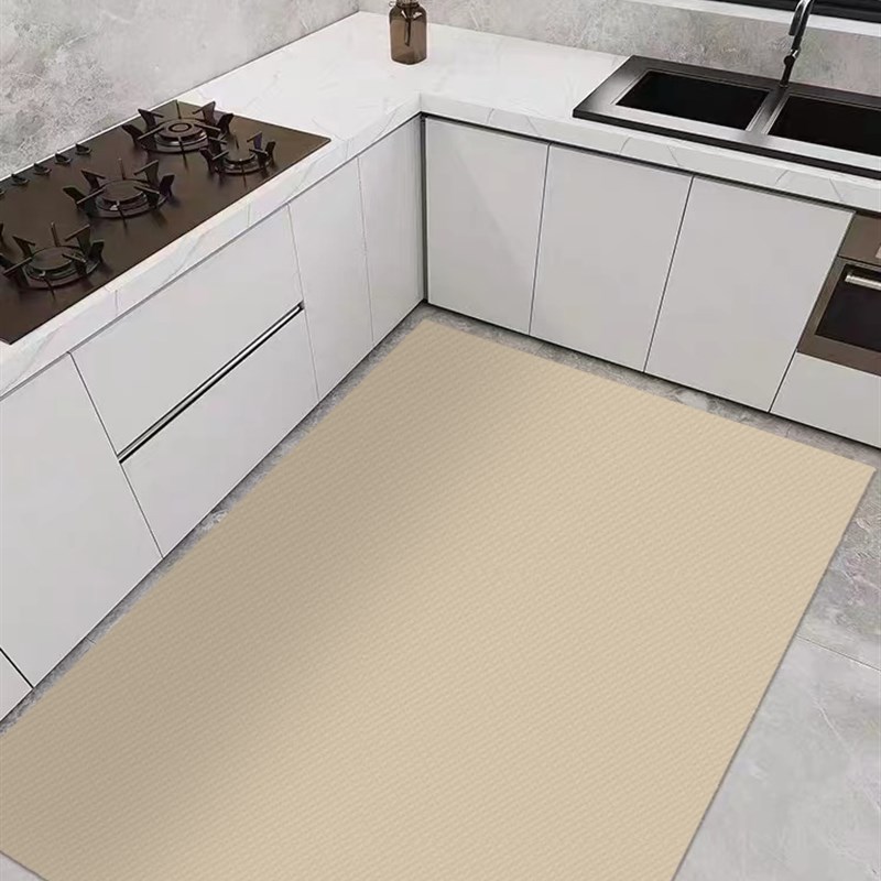 纯色厨房PVC防油地垫整铺大面积防水防滑入户垫皮革免洗可擦地毯
