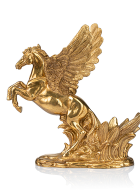 美式纯铜全铜奔马红酒架摆件 高档餐桌餐边柜酒柜酒架装饰品摆设