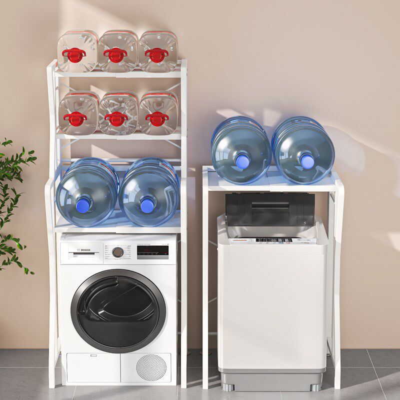 洗衣机上方置物架滚筒波轮收纳柜落地可伸缩阳台浴室小洗衣机架子