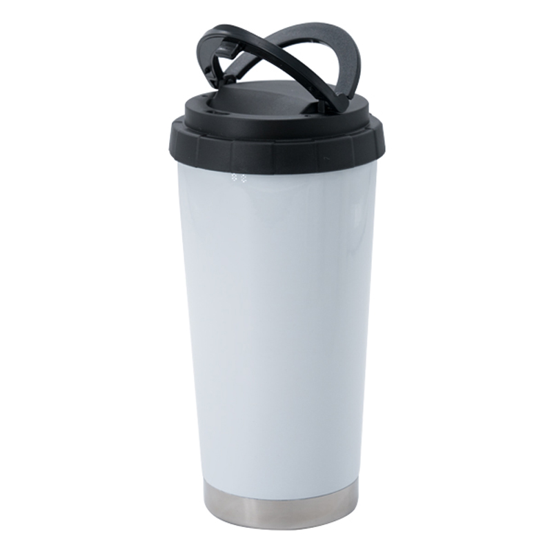 双层304不锈钢保温杯时尚办公礼品咖啡杯双提手户外便携水杯子