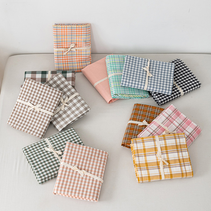 a类水洗100全棉床单单件纯棉裸睡布料被单人学生宿舍睡单三件套