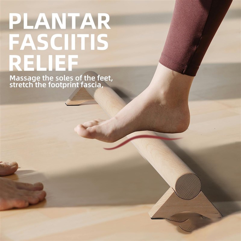 平衡木稳定训练器材独木桥实木榉木足底筋膜按摩拉伸私教健身团课