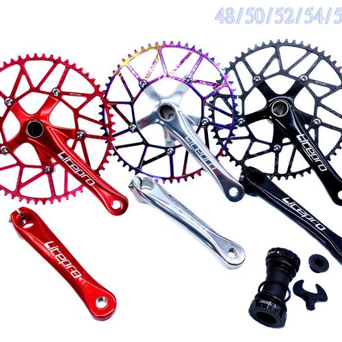 Litepro折叠车412改装集成道路曲柄组折叠车正负齿切割曲柄组48-5