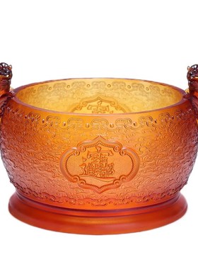 琉璃聚宝盆摆件家居客厅元宝满盆聚财乔迁店铺开业礼品