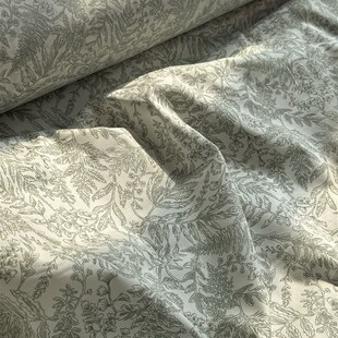 幅宽1.45米左右 一米 布料面料 纯棉 绿色美洲叶子