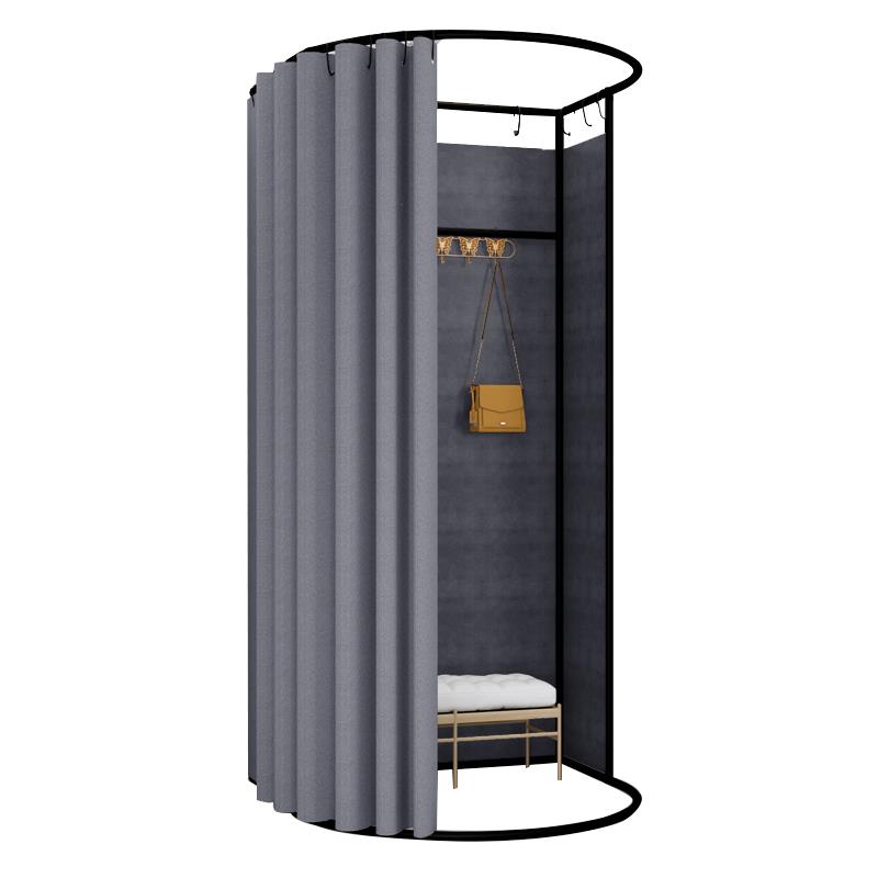 服装店商场试衣间户外简易移动换衣间临时可拆卸展示架更衣室门帘