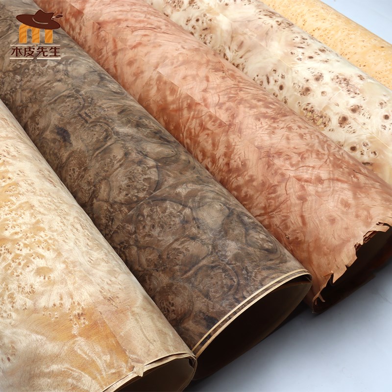 天然实木树榴类木皮 名贵树瘤拼花 黑胡桃山香果冷杉树瘤 宽60cm